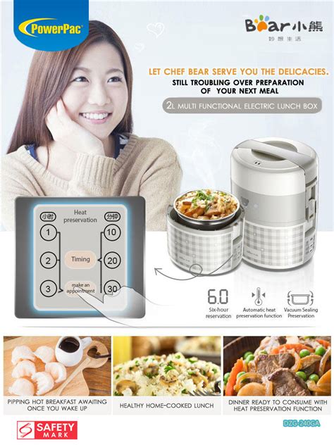 bear electric lunch box a20d1|Bear Electric Lunch box, Mini Rice Cooker, 4 in 1 .